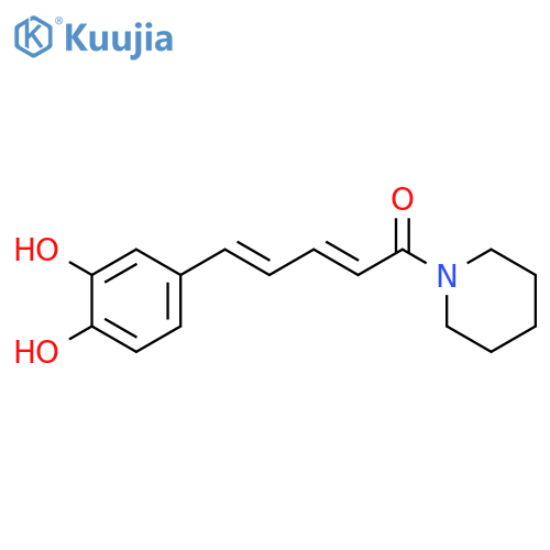 Piperidine, 1-[(2E,4E)-5-(3,4-dihydroxyphenyl)-1-oxo-2,4-pentadienyl]- structure