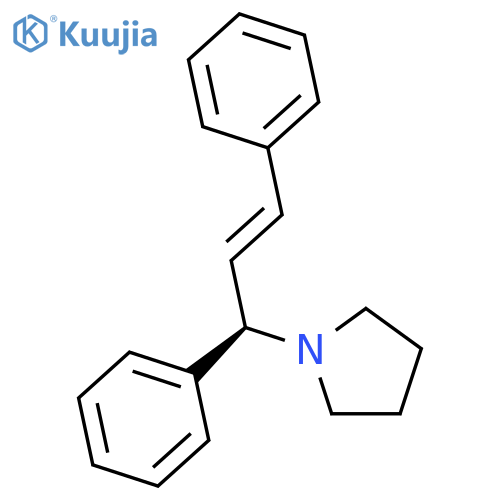 Pyrrolidine, 1-[(1R)-1,3-diphenyl-2-propenyl]- structure