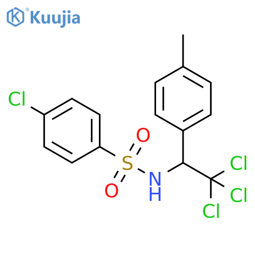 Benzenesulfonamide,4-chloro-N-[2,2,2-trichloro-1-(4-methylphenyl)ethyl]- structure