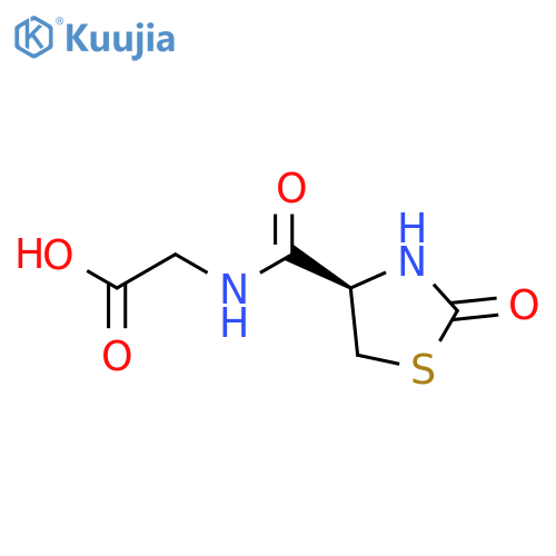 2-{(4R)-2-oxo-1,3-thiazolidin-4-ylformamido}acetic acid structure