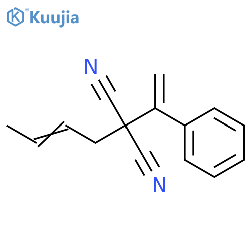 Propanedinitrile, 2-butenyl(1-phenylethenyl)- structure
