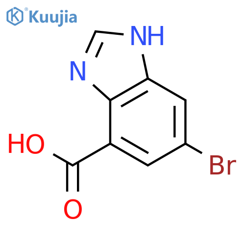 6-Bromo-1H-benzoimidazole-4-carboxylic Acid structure