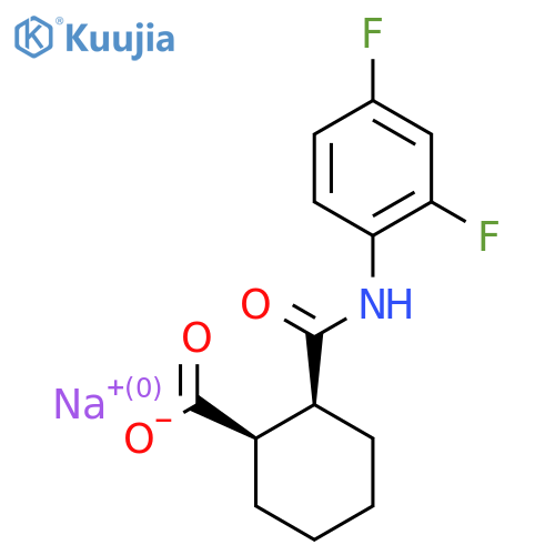 Sodium;(1R,2S)-2-[(2,4-difluorophenyl)carbamoyl]cyclohexane-1-carboxylate structure