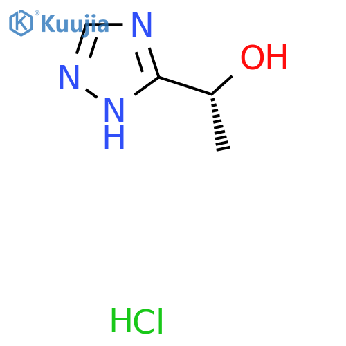 (1R)-1-(1H-1,2,4-triazol-3-yl)ethan-1-ol hydrochloride structure