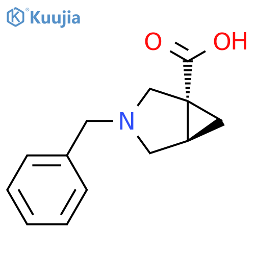 (1R,5R)-3-benzyl-3-azabicyclo[3.1.0]hexane-1-carboxylic acid structure