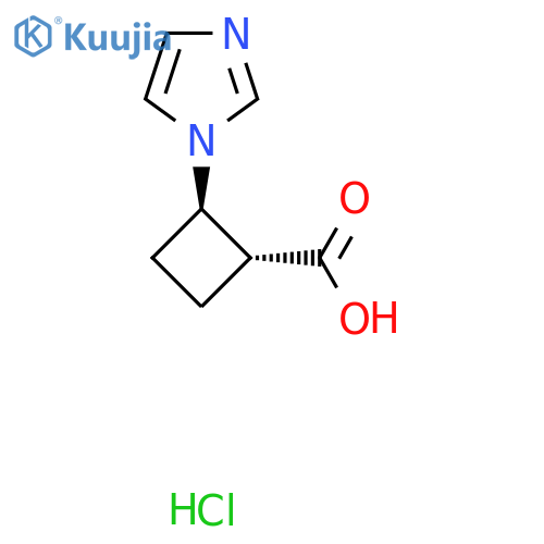 rac-(1R,2R)-2-(1H-imidazol-1-yl)cyclobutane-1-carboxylic acid hydrochloride, trans structure