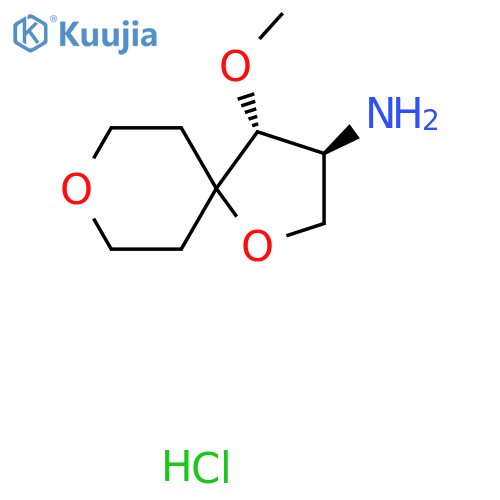 rac-(3R,4S)-4-methoxy-1,8-dioxaspiro4.5decan-3-amine hydrochloride, trans structure