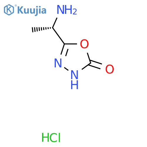 5-(1S)-1-aminoethyl-2,3-dihydro-1,3,4-oxadiazol-2-one hydrochloride structure