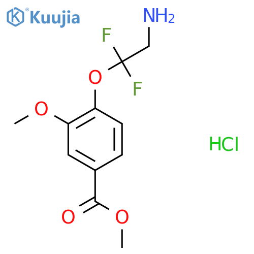 Methyl 4-(2-amino-1,1-difluoroethoxy)-3-methoxybenzoate hydrochloride structure