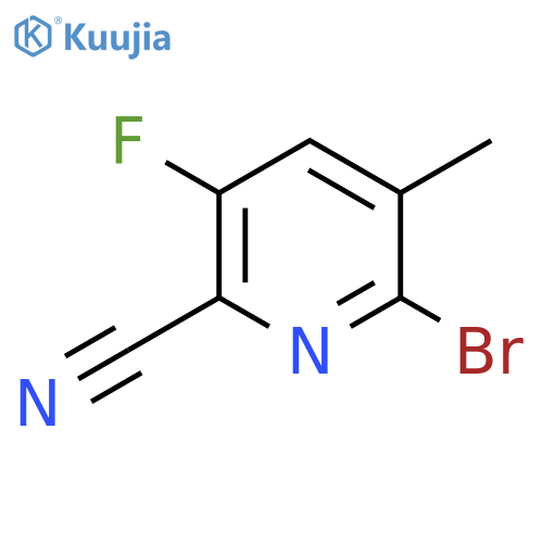6-Bromo-3-fluoro-5-methylpyridine-2-carbonitrile structure