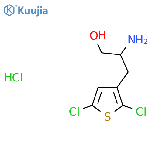 2-Amino-3-(2,5-dichlorothiophen-3-yl)propan-1-ol hydrochloride structure