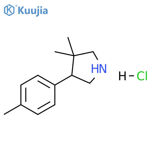 3,3-dimethyl-4-(4-methylphenyl)pyrrolidine hydrochloride structure