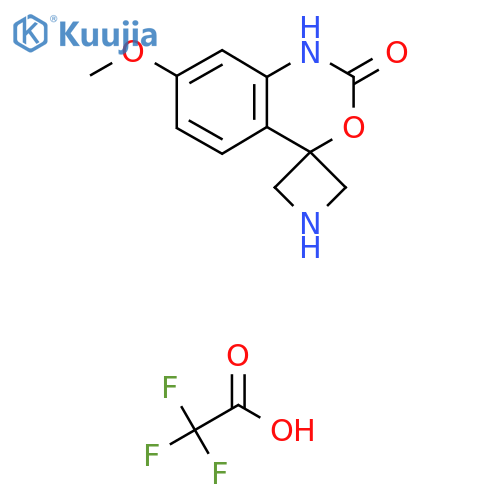 7-Methoxyspiro[1H-3,1-benzoxazine-4,3'-azetidine]-2-one;2,2,2-trifluoroacetic acid structure