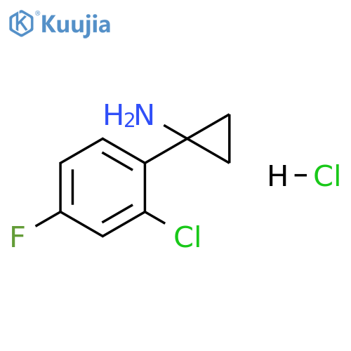 1-(2-chloro-4-fluorophenyl)cyclopropan-1-amine hydrochloride structure