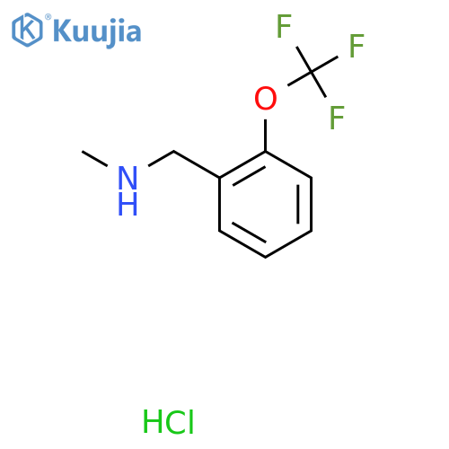 methyl({2-(trifluoromethoxy)phenylmethyl})amine hydrochloride structure