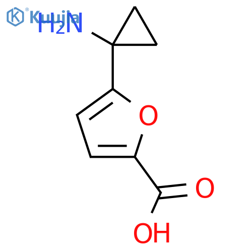 5-(1-Aminocyclopropyl)furan-2-carboxylic acid structure