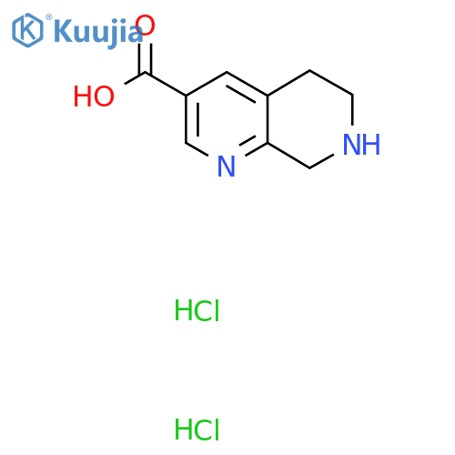 5,6,7,8-tetrahydro-1,7-naphthyridine-3-carboxylic acid dihydrochloride structure