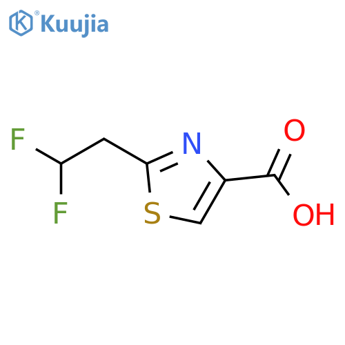 2-(2,2-difluoroethyl)-1,3-thiazole-4-carboxylic acid structure