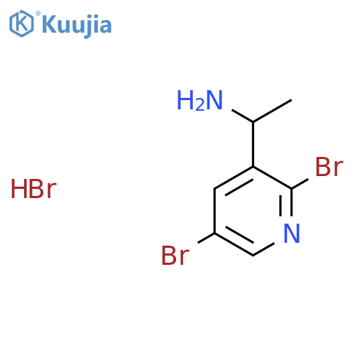 1-(2,5-dibromopyridin-3-yl)ethan-1-amine hydrobromide structure