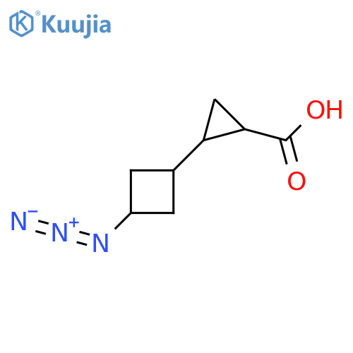 2-(3-Azidocyclobutyl)cyclopropane-1-carboxylic acid structure