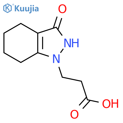 3-(3-hydroxy-4,5,6,7-tetrahydro-1H-indazol-1-yl)propanoic acid structure
