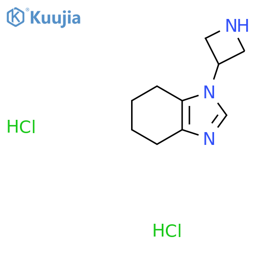 1-(azetidin-3-yl)-4,5,6,7-tetrahydro-1H-1,3-benzodiazole dihydrochloride structure