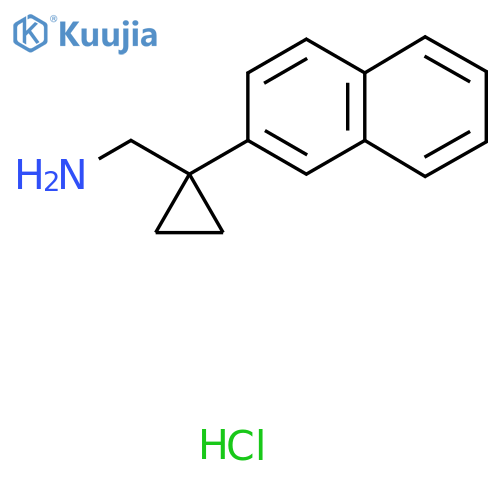 1-1-(naphthalen-2-yl)cyclopropylmethanamine hydrochloride structure