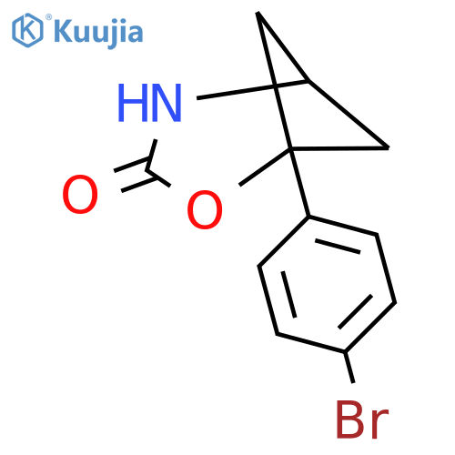 1-(4-bromophenyl)-2-oxa-4-azabicyclo3.1.1heptan-3-one structure