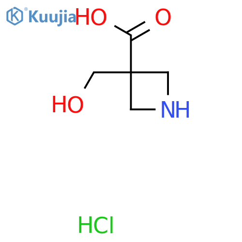 3-(hydroxymethyl)azetidine-3-carboxylic acid hydrochloride structure