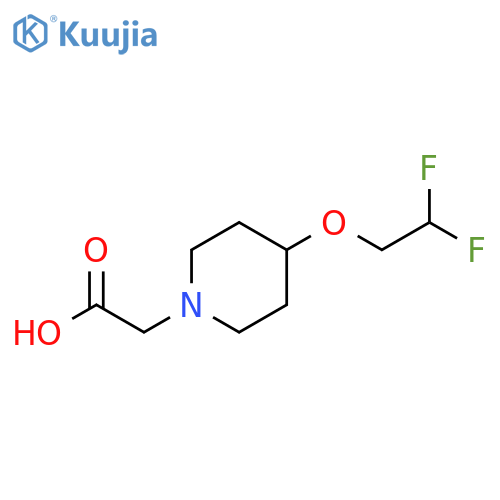 2-4-(2,2-difluoroethoxy)piperidin-1-ylacetic acid structure
