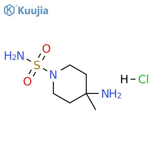1-Piperidinesulfonamide, 4-amino-4-methyl-, hydrochloride (1:1) structure