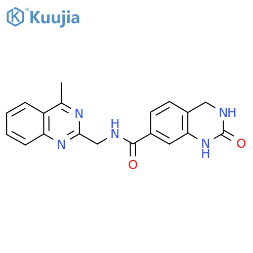 N-(4-methylquinazolin-2-yl)methyl-2-oxo-1,2,3,4-tetrahydroquinazoline-7-carboxamide structure