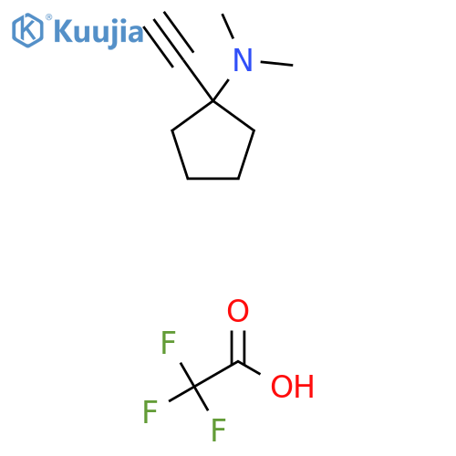 1-ethynyl-N,N-dimethylcyclopentan-1-amine; trifluoroacetic acid structure