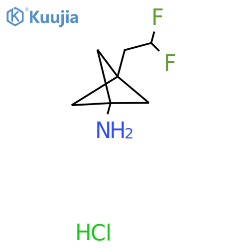 3-(2,2-difluoroethyl)bicyclo1.1.1pentan-1-amine hydrochloride structure