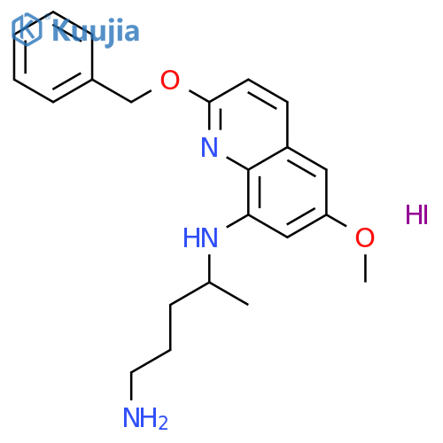 1,4-Pentanediamine,N4-[6-methoxy-2-(phenylmethoxy)-8-quinolinyl]-, hydriodide (1:2) structure