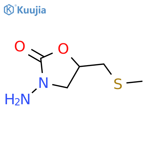 2-Oxazolidinone,3-amino-5-[(methylthio)methyl]- structure