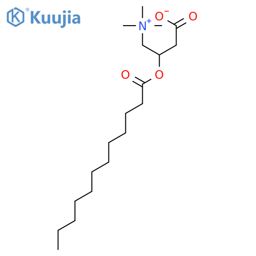1-Propanaminium,3-carboxy-N,N,N-trimethyl-2-[(1-oxododecyl)oxy]-, inner salt, (2R)- structure