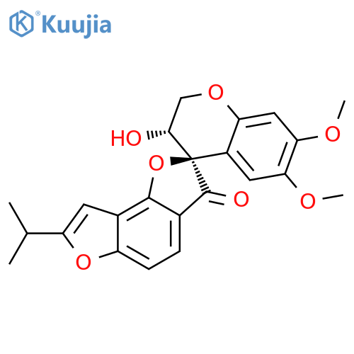 Spiro[benzo[1,2-b:3,4-b']difuran-2(3H),4'-[4H-1]benzopyran]-3-one,2',3'-dihydro-3'-hydroxy-6',7'-dimethoxy-7-(1-methylethyl)-, (2R,3'R)-rel-(9CI) structure