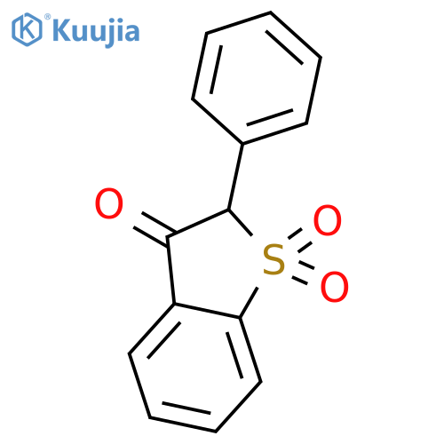 Benzo[b]thiophen-3(2H)-one, 2-phenyl-, 1,1-dioxide structure