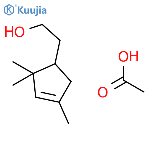 3-Cyclopentene-1-ethanol, 2,2,4-trimethyl-, acetate structure