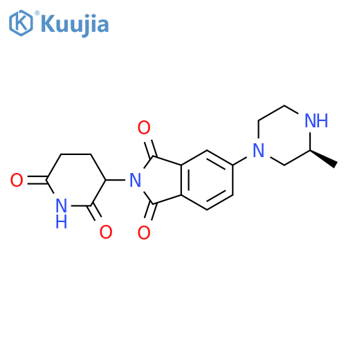 2-(2,6-dioxopiperidin-3-yl)-5-(3S)-3-methylpiperazin-1-yl-2,3-dihydro-1H-isoindole-1,3-dione structure