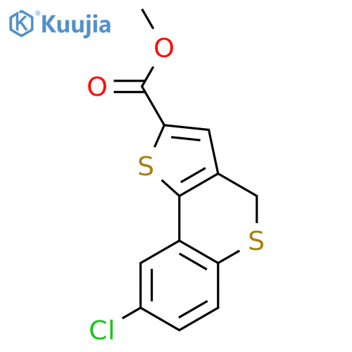 4H-Thieno[3,2-c][1]benzothiopyran-2-carboxylicacid, 8-chloro-, methyl ester structure