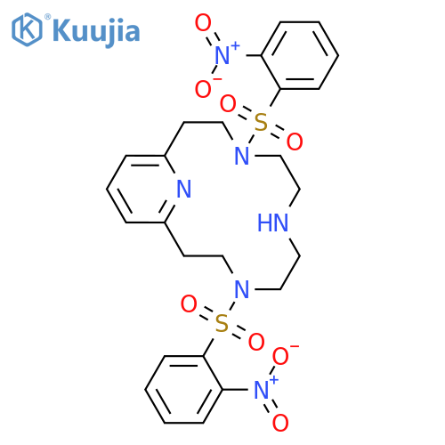 4,7,10,17-Tetraazabicyclo[11.3.1]heptadeca-1(17),13,15-triene,4,10-bis[(2-nitrophenyl)sulfonyl]- structure