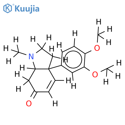(+-)-3a-(3,4-Dimethoxy-phenyl)-1-methyl-(3ar,7ac)-1,2,3,3a,7,7a-hexahydro-indol-6-on structure