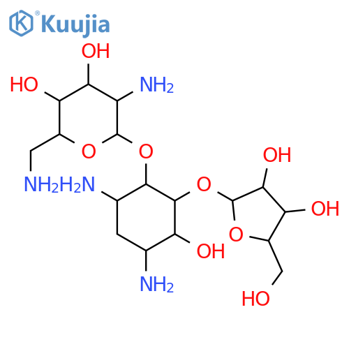 D-Streptamine,O-2,6-diamino-2,6-dideoxy-a-D-glucopyranosyl-(1&reg;4)-O-[b-D-ribofuranosyl-(1&reg;5)]-2-deoxy- structure
