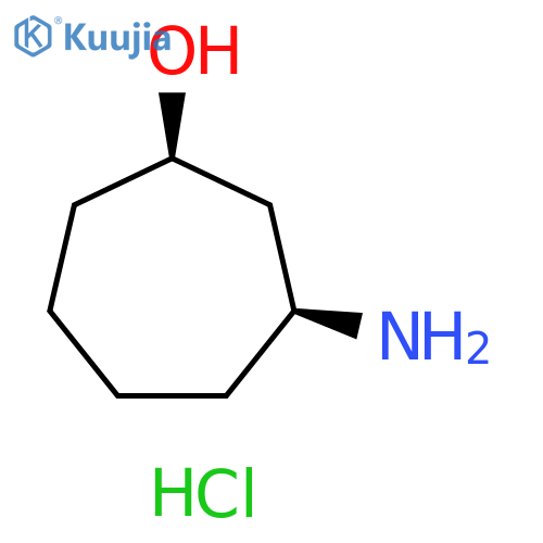 (1R,3S)-3-Amino-cycloheptanol hydrochloride structure