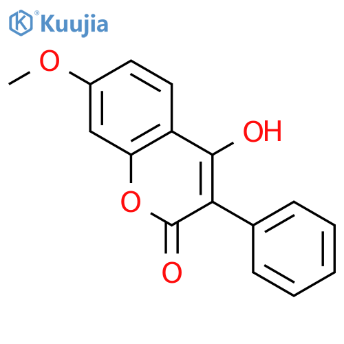 2H-1-Benzopyran-2-one,4-hydroxy-7-methoxy-3-phenyl- structure