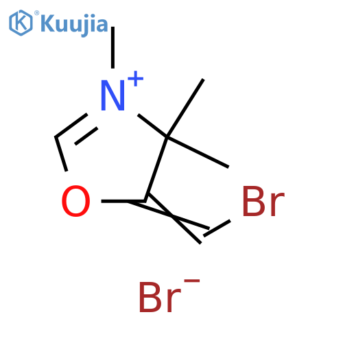Oxazolium, 5-(bromomethylene)-4,5-dihydro-3,4,4-trimethyl-, bromide structure