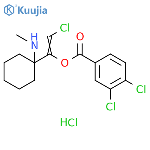 Benzoic acid, 3,4-dichloro-, 2-chloro-1-[1-(methylamino)cyclohexyl]ethenyl ester, hydrochloride (1:1) structure