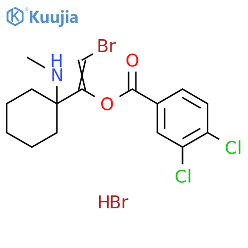 Benzoic acid, 3,4-dichloro-, 2-bromo-1-[1-(methylamino)cyclohexyl]ethenyl ester, hydrobromide (1:1) structure